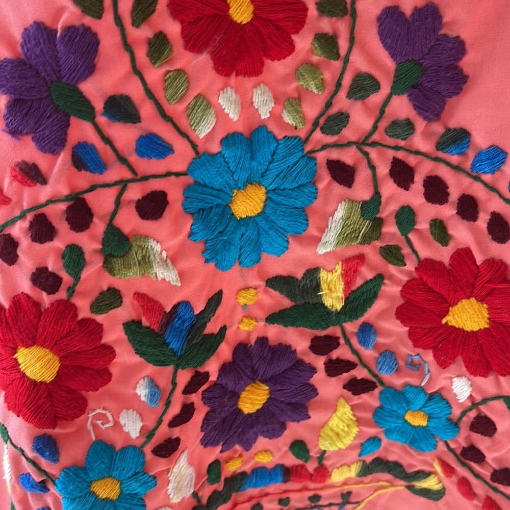 Multi color Hand embroidered Womens DRESS size MEDIUM - Picture 7 of 16